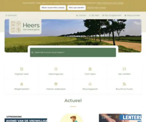 Heers.be(Welkom op de website van gemeente Heers) Screenshot