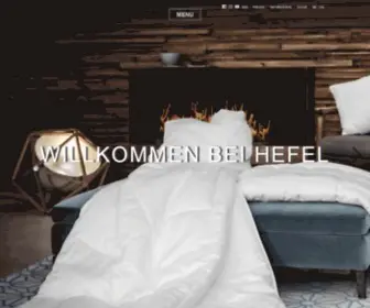 Hefel.com(HEFEL Premium Bettwaren) Screenshot