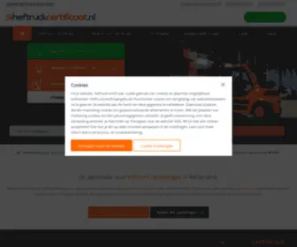 Heftruckcertificaat.nl(Heftruckcertificaat halen op 20) Screenshot