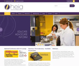 Heia.com.au(Home Economics Institute of Australia) Screenshot