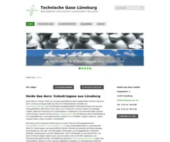 Heidegasaero.de(Technische Gase Lüneburg) Screenshot