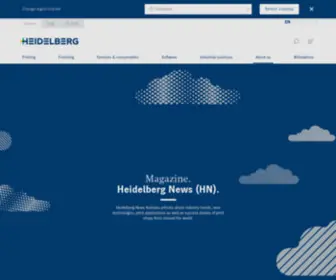 Heidelberg-News.com(Magazine published for and about the printing industry by Heidelberg) Screenshot