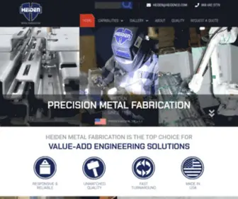 Heidenco.com(Heiden Metal Fabrication) Screenshot