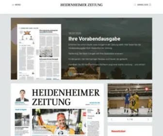 Heidenheimer-Zeitung.de(Die eZeitung der Heidenheimer Zeitung) Screenshot