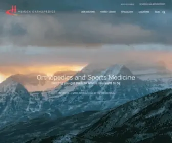 Heidenortho.com(Orthopedics and Sports Medicine) Screenshot