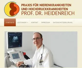 Heidenreich-Nephrologie.de(Herzlich willkommen in der Praxis von Prof. Dr. Stefan Heidenreich) Screenshot