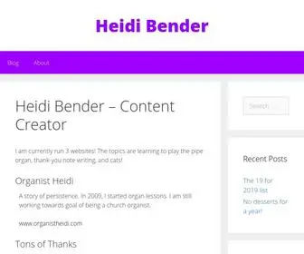 Heidibender.com(Heidi bender) Screenshot