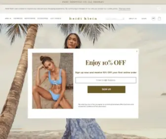 Heidiklein.com(Designer Beachwear and Swimwear) Screenshot