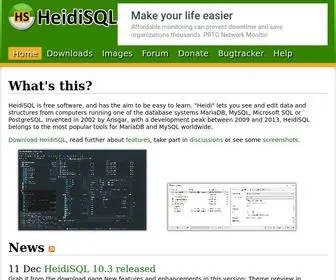 Heidisql.com(MariaDB, MySQL, MSSQL, PostgreSQL and SQLite made easy) Screenshot