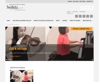 Heifetzinstitute.org(Heifetz International Music Institute) Screenshot