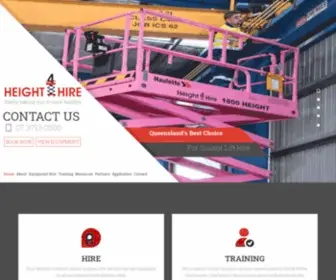 Height4Hire.com.au(Scissor, Straight & Knuckle Boom Lift Hire Brisbane) Screenshot