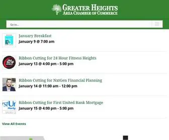 Heightschamber.com(Greater Heights Area Chamber of Commerce) Screenshot