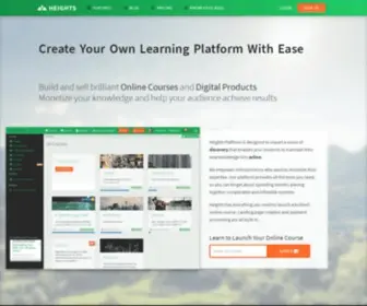 Heightsplatform.com(Online Course Creation Software) Screenshot