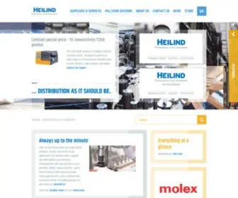 Heilind.de(Spezial-Distributor für Steckverbinder und elektromechanische Bauelemente) Screenshot