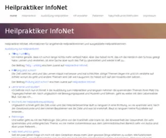 Heilpraktiker-Infonet.de(Verbandsneutrales Infoportal für naturheilkundlich Interessierte) Screenshot