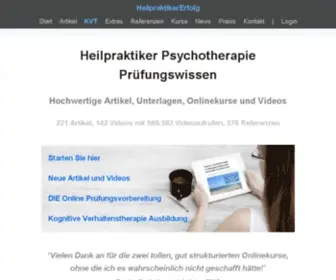 Heilpraktikererfolg.de(Heilpraktiker Psychotherapie Pr) Screenshot