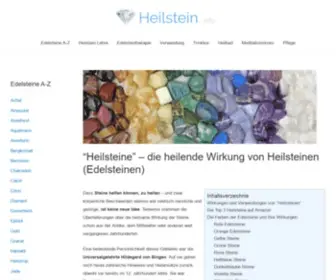 Heilstein.info(Heilsteine) Screenshot