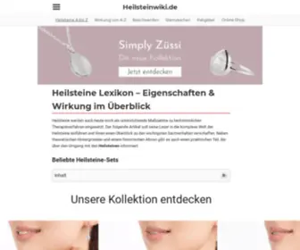 Heilsteinwiki.de(Heilsteine Lexikon) Screenshot