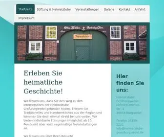 Heimatstube-Grossburgwedel.de(Heimatstube Großburgwedel) Screenshot