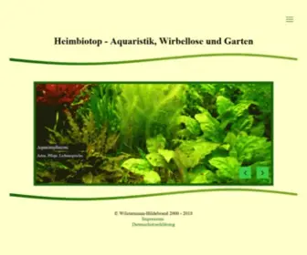 Heimbiotop.de(Aquarienpflanzen, Wirbellose und Garten) Screenshot