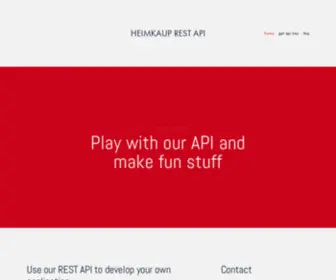 Heimkaup.dev(Heimkaup REST API) Screenshot