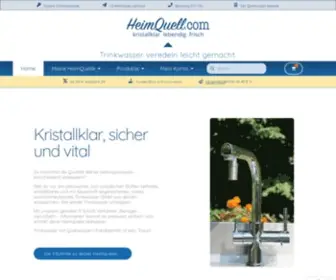 Heimquell.com(Naturnahes Trinkwasser mit Quellwasser) Screenshot