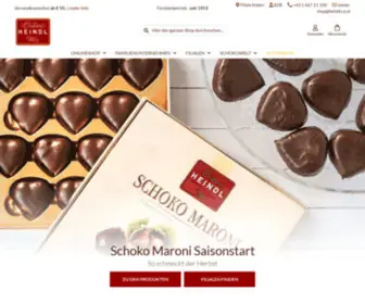 Heindl.co.at(Chocolate from Vienna. Quality and freshness coupled with tradition and innovation) Screenshot