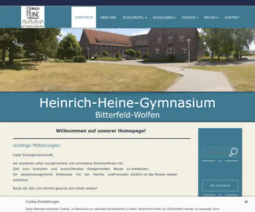 Heine-GYmnasium-Wolfen.de(Heinrich-Heine-Gymnasium Bitterfeld-Wolfen) Screenshot
