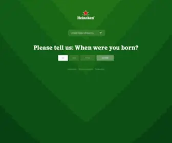 Heineken.com(Welkom op de officiële Heineken®) Screenshot