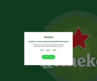 Heinekenslovensko.sk(Vitajte vo svete piva Heineken) Screenshot