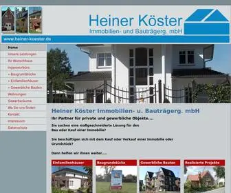 Heiner-Koester.de(Immobilien im Landkreis Osterholz) Screenshot