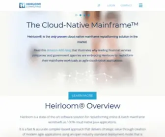 Heirloomcomputing.com(Replatform Mainframe Applications as Cloud) Screenshot