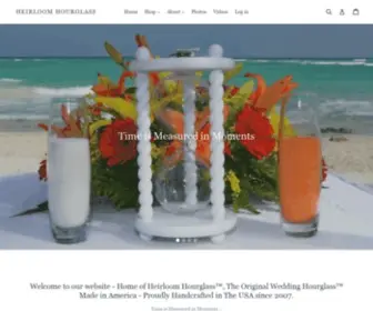 Heirloomhourglass.com(Heirloom Hourglass Sand Ceremony Hourglass) Screenshot