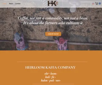 Heirloomkaffa.com(Heirloom Kaffa company) Screenshot