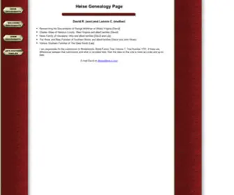 Heiseonline.com(Heise Genealogy Page) Screenshot