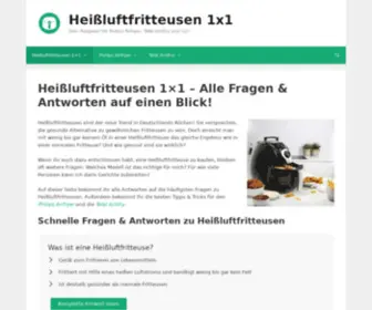 Heissluftfritteuse-Tipps.de(Heißluftfritteusen 1x1) Screenshot