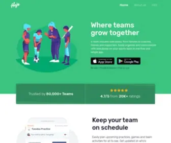 Heja.io(Sports team management and communication app) Screenshot
