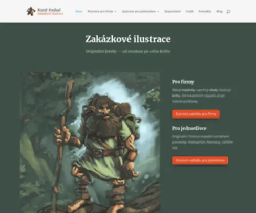 Hejkal.com(Kresby a ilustrace na zakázku) Screenshot