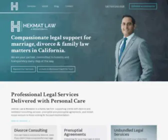 Hekmatfamilylaw.com(California Divorce Mediation & Consulting & Prenups) Screenshot