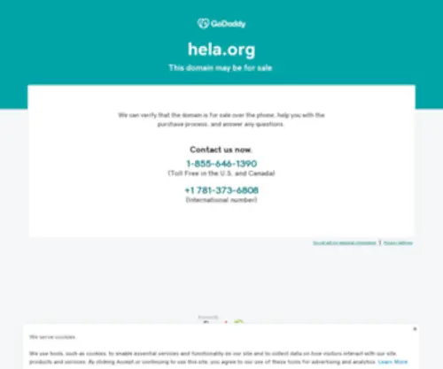 Hela.org(Forsale Lander) Screenshot