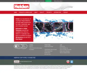 Helden-Web.com(Couplings, Flange Adaptors & Pipe Repair Solutions) Screenshot