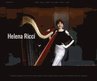 Helenaricci.com(Classical harpist) Screenshot