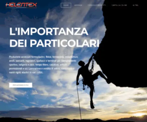 Helentex.com(Produzione accessori termoplastici per abbigliamento sportivo) Screenshot