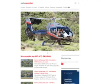 Helicopassion.com(HELICO PASSION : Vivez la passion des hélicoptères) Screenshot