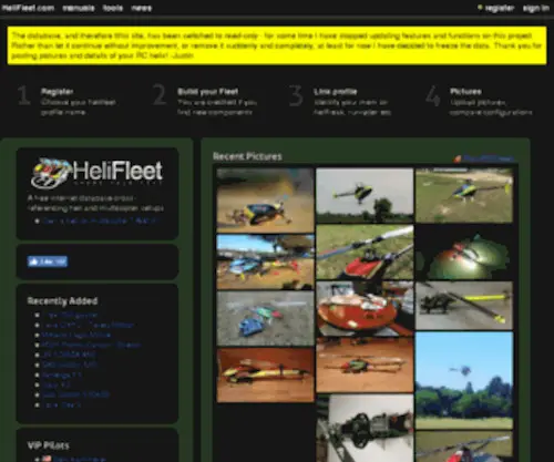 Helifleet.com(Build and share your RC Heli Fleet) Screenshot