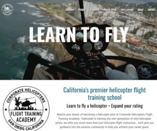 Heliflighttraining.com(Corporate Helicopters Flight Training Academy) Screenshot