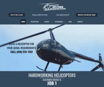 Helilease.com(Spitzer Leasing offers convenient leases for Robinson Helicopters) Screenshot