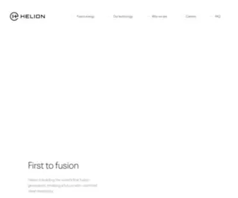 Helionenergy.com(First to fusion) Screenshot