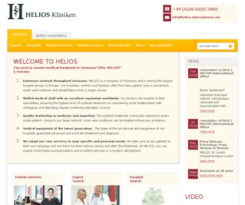 Helios-Healthcare.com(Medical treatment in Germany) Screenshot