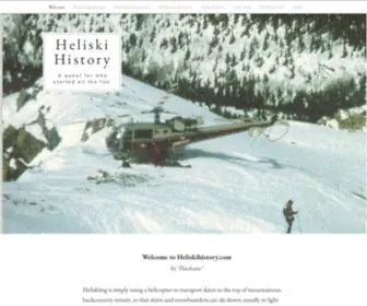 Heliskihistory.com(Heliskiing 101) Screenshot